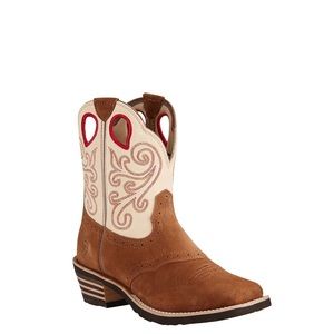 Ariat Ladies Riata Toffee Brown & Cream Short Boot
